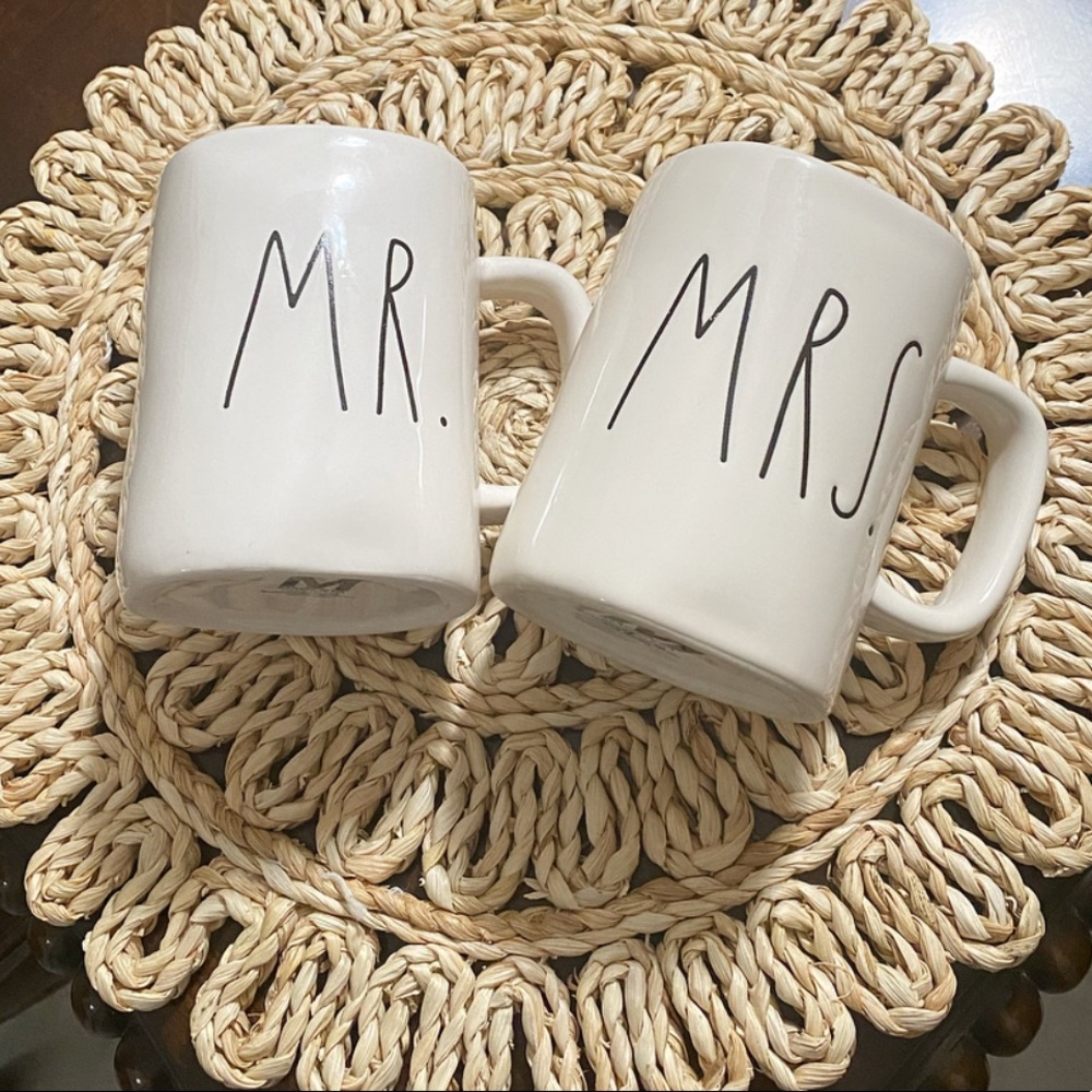 Magenta Rae Dunn Mr. & Mrs. Ceramic Mugs